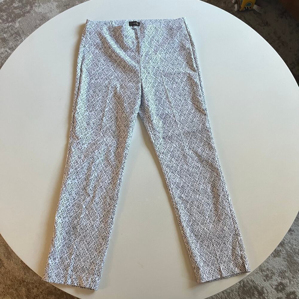CROSBY. Dress Pants, Stretchy, White & Brown, Medium, Straight Leg - Picture 2 of 4